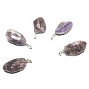 Amethyst Lavendel Malawi Tumbler Anhänger Naturstein 2,2-3 cm, 1 Stück, Stein der Könige und Bischöfe