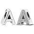 Charme Sterling Silber 925 Alphabet Buchstabe A, Perle für Armband