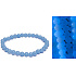 Jade Luminois Light Phosphoreszierend, blaues Leuchten im Dunkeln, Armband elastisch Naturstein, Perle 6 mm / 16 - 17 cm