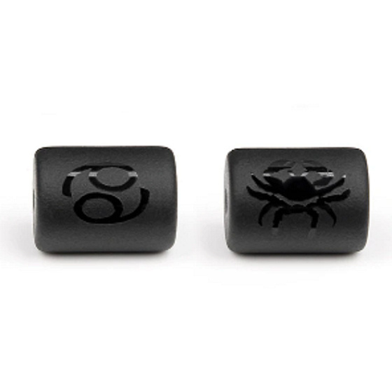 Onyx Sternzeichen Krebs, Naturstein-Armbandanhänger, 10 mm 1 Stück, Stein der Lebenskraft