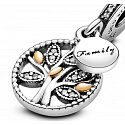 Sterling Silber 925 Familienerbstück, Baum des Lebens 2in1 Familienarmband-Anhänger