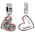 Charme Sterling Silber 925 Keith Haring Herz Kunst Linien, Menschen und Herzen, Anhänger Armband