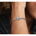 Charme Sterling Silber 925 Blau schimmernde Schmetterling Perle auf Tierarmband