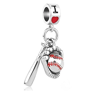 Charms Sterling Silber 925 Baseball I Love 2in1 Anhänger Armband Sport Charms Sterling Silber 925 Baseball I Love 2in1 Anhänger Armband Sport