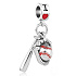 Charms Sterling Silber 925 Baseball I Love 2in1 Anhänger Armband Sport