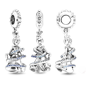 Charms Sterling Silber 925 Disney Cinderella - magischer Moment, Anhänger für Armband