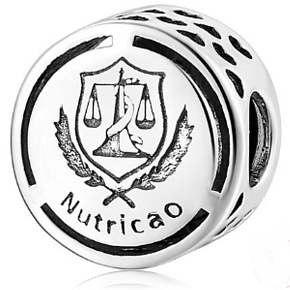 Charme Sterling Silber 925 Ernährung Perle auf Armband Job