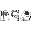 Sterling Silber 925 Alphabet Buchstabe P, Perle für Armband
