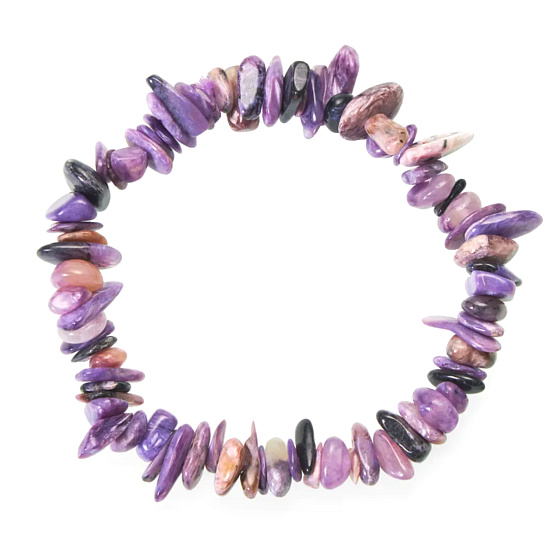 Charoit Armband elastisch gehackter Naturstein 19 cm, Magie und Zauber, Wunder aus Jakutien