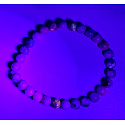 Hackmanit Armband elastischer Naturstein, Kugel 6 mm / 16 - 17 cm, Stein der doppelten Reinigung, Körper und Seele