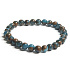 Jaspis Cloisonné Blau Armband elastisch Naturstein, Kugel 6 mm / 16 - 17 cm