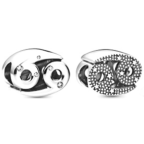 Charm Sterling Silber 925 Sternzeichen Sparkling Cancer, Perle für Armband
