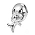 Charme Sterling Silber 925 Siegel mit Baby - Mutterliebe, Perle am Armband Tier