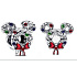 Charm Mickey vánoční věnec, korálek na náramek vánoce