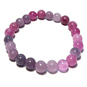 Lavendel-Turmalin-Armband elastisch aus Naturstein, Kugel 8 mm / 16 - 17 cm, Beschützer des Zuhauses und guter Laune
