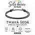 Kraft der Farben Kordelarmband – Dunkelgrau | Symbol für Stärke, Stabilität und Besonnenheit | verstellbar 16 - 30 cm