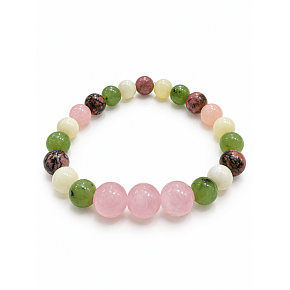 Armband mit Geschichte – Ich liebe dich, Oma, natürliche Mineralien, Kugel 8 mm / Handgelenk 14–15 cm Armband mit Geschichte – Ich liebe dich, Oma, natürliche Mineralien, Kugel 8 mm / Handgelenk 14–15 cm