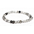 Kristall mit Turmalin Armband elastisch Naturstein, Perle 5 mm / 16 - 17 cm, Stein Steine