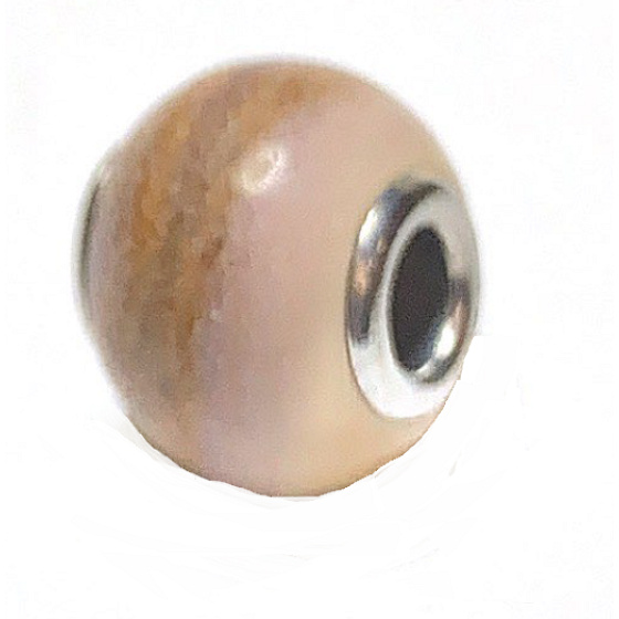 Jaspis-Anhänger rund Naturstein 14 mm, Loch 4,2 mm 1 Stück, Stein der positiven Energie
