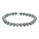 Cordierit / Iolid Armband elastischer Naturstein, Kugel 6 mm / 16 - 17 cm, Wikingerstein - Kompass