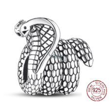 Charme Sterling Silber 925 Cobra Schlange, Perle auf Armband Tier Charme Sterling Silber 925 Cobra Schlange, Perle auf Armband Tier