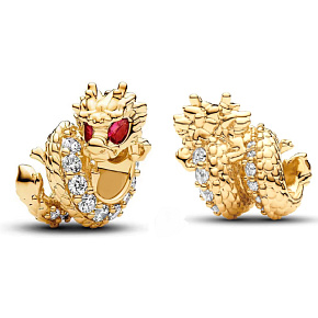 Charme Sterling Silber 925 Chinesisch Jahr des Drachen, Perle auf Armband Zeichen