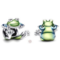 Charme Sterling Silber 925 Kletterfrosch, Perle am Armband Tier