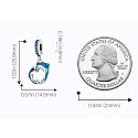 Charm Sterlingsilber 925 Delfin auf Welle in Herzform, Anhänger für Meeresarmband
