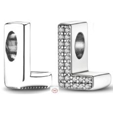 Charme Sterling Silber 925 Alphabet Buchstabe L, Perle für Armband Charme Sterling Silber 925 Alphabet Buchstabe L, Perle für Armband