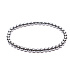 Hämatit-Armband elastischer Naturstein, Kugel 4 mm / 15 cm, für Kinder, gesunder Blutstein