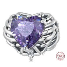 Charm Sterlingsilber 925 Skelettherz, Perle für Armband Halloween