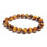 Tigerauge gelb Armband elastisch Naturstein, Kugel 8 mm / 16-17 cm, Stein der Sonne und Erde, bringt Glück und Reichtum