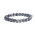 Labradorit schwarz Armband elastisch Naturstein, Kugel 8 mm / 16-17 cm, Stein der Verwandlung