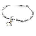 Sterling Silber 925 Trauringe - Happy Love, 2in1 Anhänger Armband Liebe