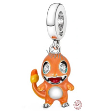 Charm Sterling Silber 925 Pokémon - Charmander, Film-Armband-Anhänger Charm Sterling Silber 925 Pokémon - Charmander, Film-Armband-Anhänger