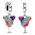 Charm Sterling Silber 925 Disney Mickey/Minnie Mouse Lolly Head, Anhänger für Filmarmband