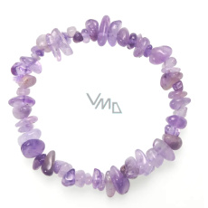 Amethyst-Lavendel-Armband elastischer gehackter Naturstein 19 cm, Stein der Könige und Bischöfe Amethyst-Lavendel-Armband elastischer gehackter Naturstein 19 cm, Stein der Könige und Bischöfe