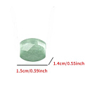 Jadeit Burmesischer grüner Naturstein Perle auf Leder 1,5 x 1,4 cm, Liebe Glück