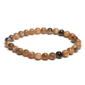 Mondstein schwarz Armband elastisch Naturstein, Kugel 6 mm / 16 - 17 cm, Stein des Schicksals Mondstein schwarz Armband elastisch Naturstein, Kugel 6 mm / 16 - 17 cm, Stein des Schicksals