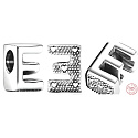Sterling Silber 925 Alphabet Buchstabe E, Perle für Armband