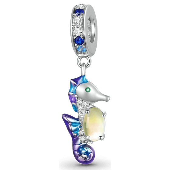 Charms Sterling Silber 925 Seepferdchen, Tierarmband Anhänger