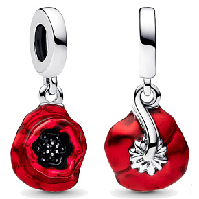 Charm Vlčí mák, přívěsek na náramek příroda