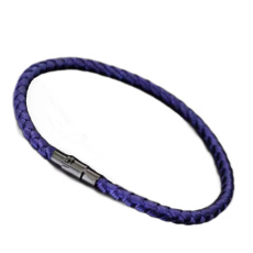 Lanový Magnetický náramek – tmavě modrý 18,5 cm x 4 mm, unisex Lanový Magnetický náramek – tmavě modrý 18,5 cm x 4 mm, unisex