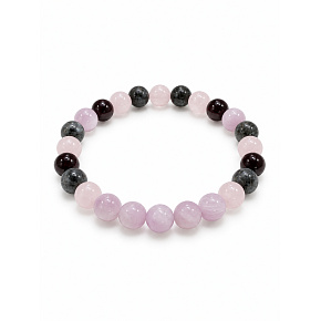 Armband mit Geschichte – Du bist mein Ein und Alles, natürliche Mineralien, Kugel 8 mm / Handgelenk 16–18 cm Armband mit Geschichte – Du bist mein Ein und Alles, natürliche Mineralien, Kugel 8 mm / Handgelenk 16–18 cm