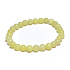 Jade gelbes Armband elastisch Naturstein, Kugel 6 mm / 16 - 17 cm