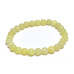 Jade gelbes Armband elastisch Naturstein, Kugel 6 mm / 16 - 17 cm