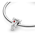Sterling Silber 925 Rudolph mit roter Rentiernase, Perle für Weihnachtsarmband