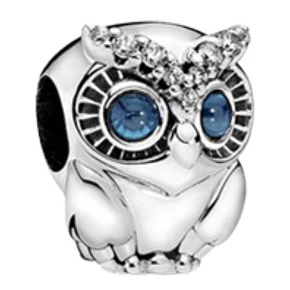 Sterling Silber 925 Wise Owl, Perle auf Armband Tier