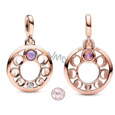 Charms Sterling Silber 925 Mondphase - Mini Medaillon, Armband Anhänger, Weltraum Charms Sterling Silber 925 Mondphase - Mini Medaillon, Armband Anhänger, Weltraum