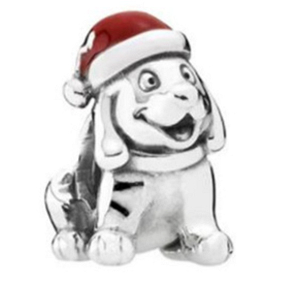 Sterling Silber 925 Weihnachtshund, Weihnachtsarmband Perle